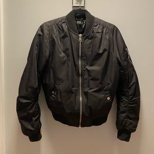 Topshop Black Bomber Jacket